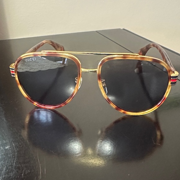 New - Gucci 58MM Aviator Sunglasses